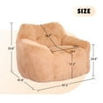 thumbnail image 5 of Jopath Bean Bag Chair, Single Leisure Sofa Chair Bean Bag Sofa Chair With Armrests Stuffed High-Density Foam, Lazy Sofa Comfy Chairs Beanbag Chair For Adults In Living Room, 5 of 7
