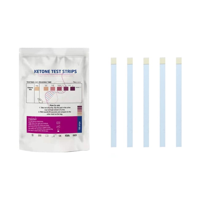 Reactivo Ketone Stripteo de orina de orina Tester de piscina de la piscina 100pcs