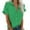 Green, variant on Stamzod Womens Short Sleeve Shirts V Neck Collared Button Up Shirt Tops with Pockets Oversize Dressy Casual Women Shirts Green S