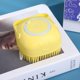 thumbnail image 3 of Cepillo de baño para perros, cepillo de aseo para perros, peine de champú de silicona para gatos, dispensador de champú para gatitos y cachorros (amarillo), 3 of 5