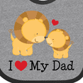 thumbnail image 4 of Inktastic I Heart My Dad Lion and Cub Boys or Girls Baby Bib, 4 of 4