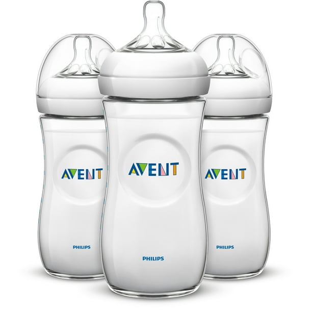Philips Avent Natural Baby Bottle, Clear, 11oz, 3pk, -