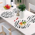 thumbnail image 6 of Ryvnso Zebra Black Print Round Plate Mats Dining Table Placemat Set of 4 for Holiday Decoration, 6 of 7