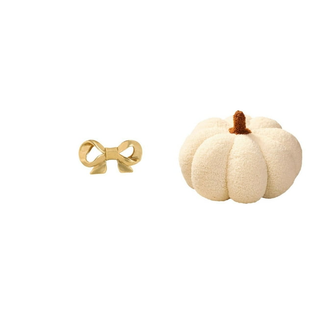 Tirador de latón con forma de lazo para muebles, tirador para armario o cajón, cojín decorativo de calabaza de Halloween, ideal para el hogar o el dor