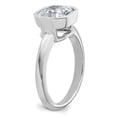 thumbnail image 6 of 14k White Gold Solitaire 3.16ct. Ascher Bezel Moissanite Engagement Ring Size 5.5, 6 of 7