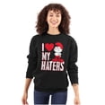 thumbnail image 3 of Funny Papa Smurf I Heart My Haters Sweatshirt for Men or Women Brisco Brands S, 3 of 6