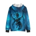 thumbnail image 2 of Chririnla Blue Ice Dragon Fleece Sweatshirt for Kids and Boys - Lightweight Trendy Top with Long Sleeve for Daily Wear and Sports, 2 of 7