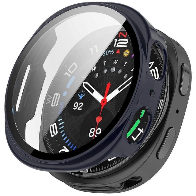 For Samsung Galaxy Watch8 44mm Hard PC Watch Protective Case with Tempered Glass Film