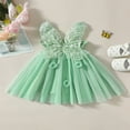 thumbnail image 2 of Robe de Fête pour Bébé Fille Robe Sans Manches Papillon Ligne A Princesse, 2 of 8