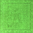 thumbnail image 1 of Ahgly Company Indoor Square Oriental Green Industrial Area Rugs, 3' Square, 1 of 4