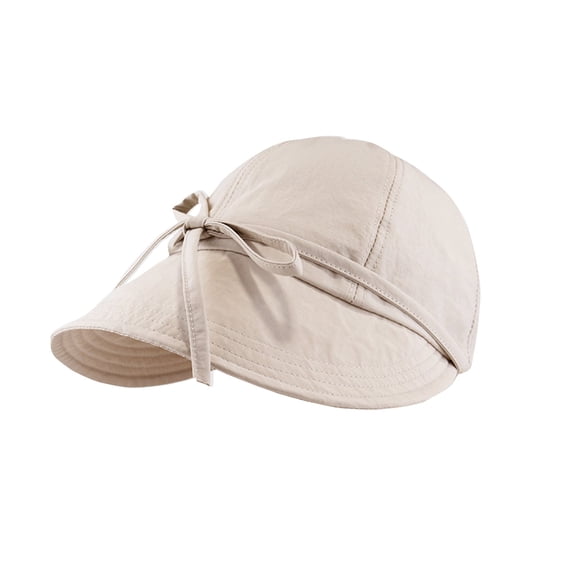 MEICHEN Adjustable Bow Wide Brimmed Baseball Cap for Women Solid Color for Summer Sun Quick Drying Outdoor Fisherman's Cap