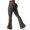 Brown, variant on Women Bell Bottom Pants Slim Fit Elastic Waist Stretchy Yoga Pants Solid Color Skinny Flares for Gym Dance Studio Street Wear