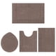 thumbnail image 4 of MeyJey Juego de 4 Tapetes de Baño, Tapetes de Baño, Tapete de Baño de Microfibra Antideslizante, Ultra Suave, con Contorno en Forma de U, Tapete de Baño para Baño, Ducha en el Suelo Interior, Marrón, 4 of 15