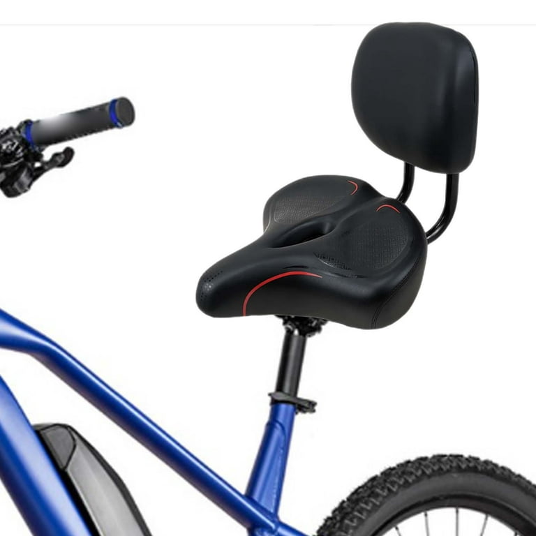 Saddle Heavy Duty Exercise Bike Seat Cushion Bike Seat with Backrest Red 