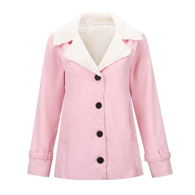 Womens Light Jacket,Long Sleeve Plus Warm Solid Color Padded Jacket Woman