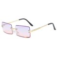 thumbnail image 2 of Sonducket Gafas de sol de moda sin montura Gafas de sol rectangulares Gafas de moda de verano UV400 Lentes cinco, 2 of 8
