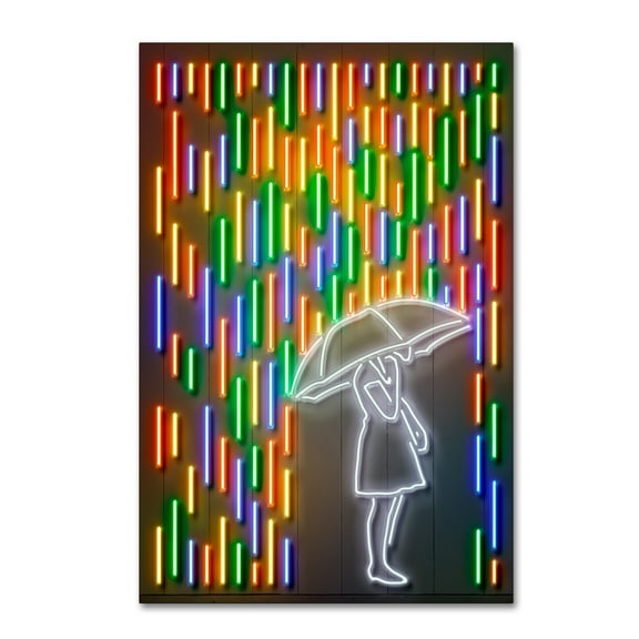 Trademark Fine Art 'Rain' Canvas Art by Octavian Mielu