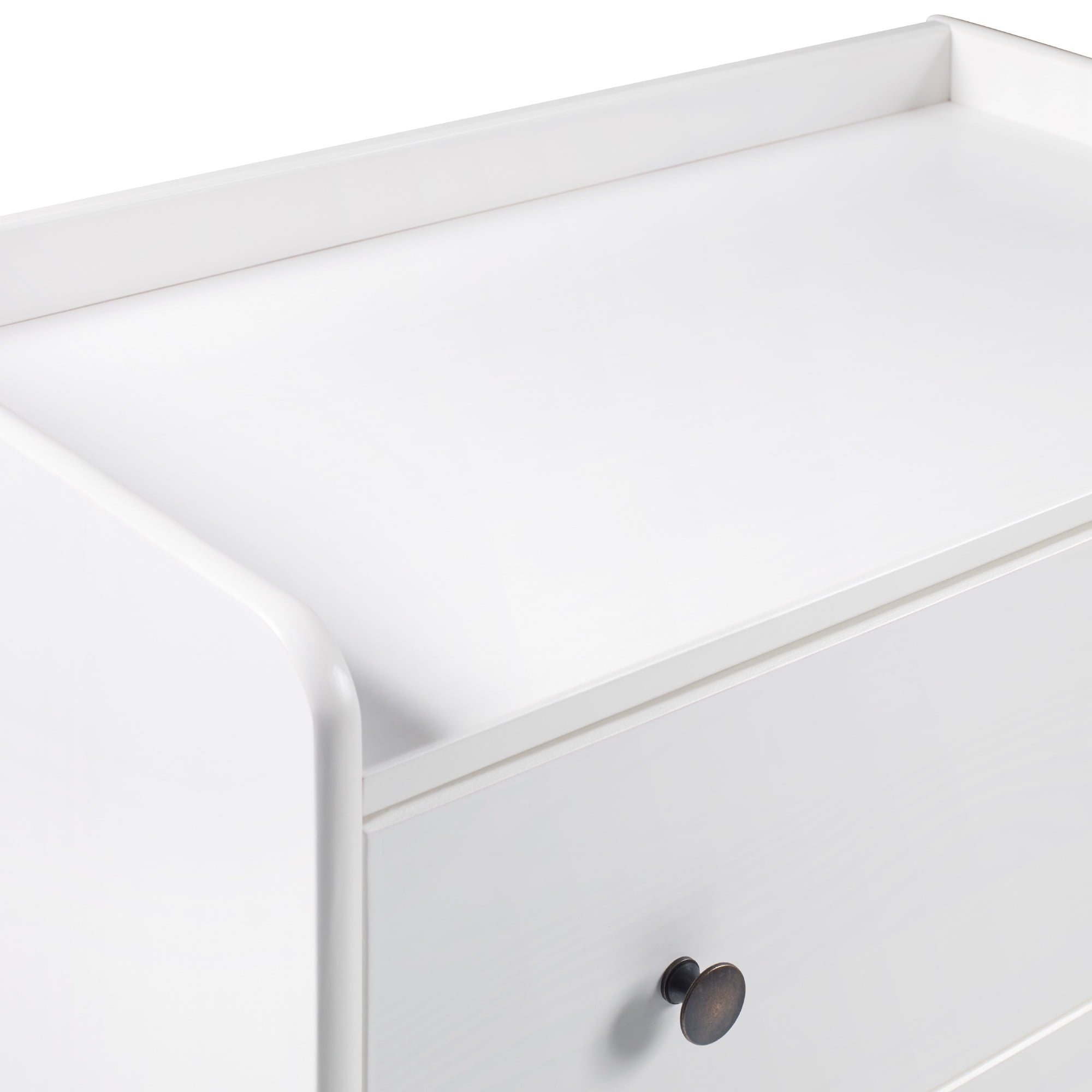 Walker Edison Bonnie Mid Century Modern Tray Top White Dresser