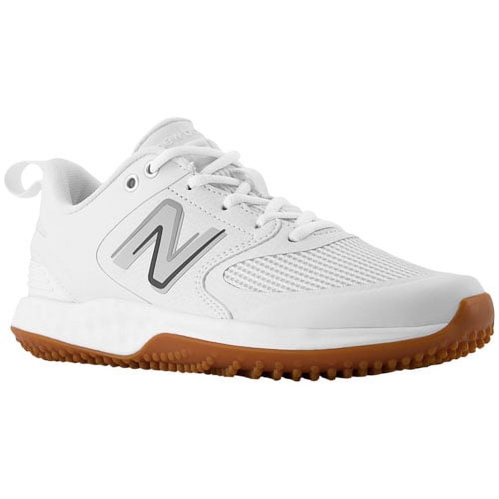 New Balance Women's Fresh Foam Velo V3 Fastpitch Softball Turf-Trainer Shoes White/White Wide 10