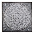 thumbnail image 1 of Cheungs 5200 Décoration Murale Carrée en Métal Lavable Gris avec Imprimé Floral, 1 of 1