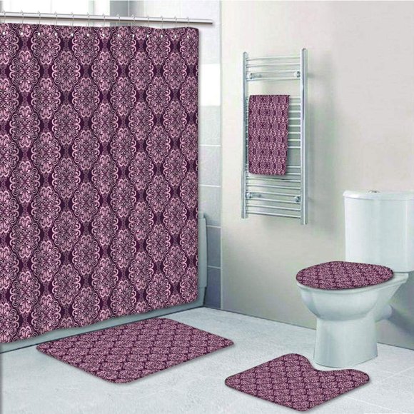 plum bathroom decor