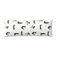 Body Pillow Cover, Yoga dogs funny Boston terrier Body Pillow Cover