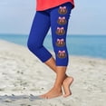 thumbnail image 2 of Ugoldhm Girls Athletic Leggings Sport Casual Baseball Print Summer Kids Workout Running Yoga Capris Pants Size 2-13, 2 of 4