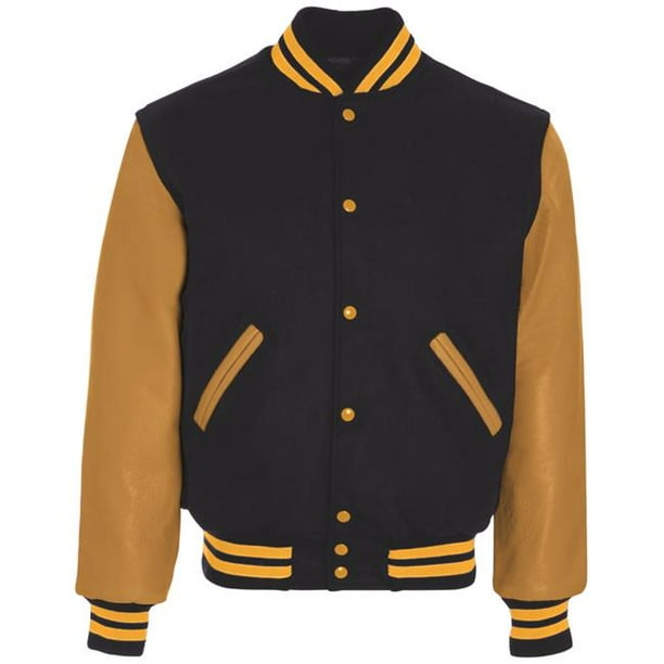 Adult Varsity Jacket Dark Navy Light Gold Large Walmart