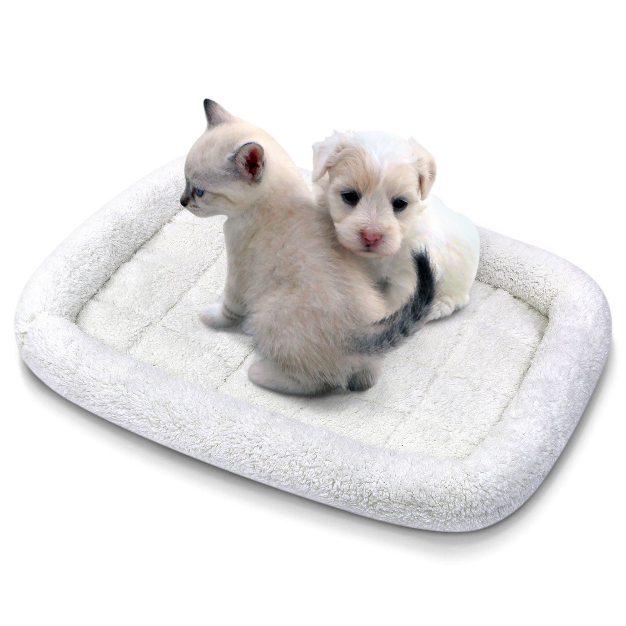 PETSGO Pet Crate Beds Supersoft Dog and Cat Beds for Crates Machine Wash Dryer Friendly Anti Slip Pet Beds for Pets Sleeping 