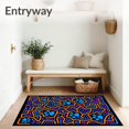 thumbnail image 3 of ODIKA 3'x5' Machine Washable Non-Slip Area Rug, Interactive Inspired Trail with Colorful Paths and Iconic Emblems High Traffic Rug with Pad, Orange, 574993, 3 of 8