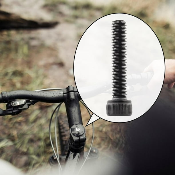 jinwen Bike Headset Bolt Screw M6 Accessory Aluminum Alloy for Replacement Road Repair Black