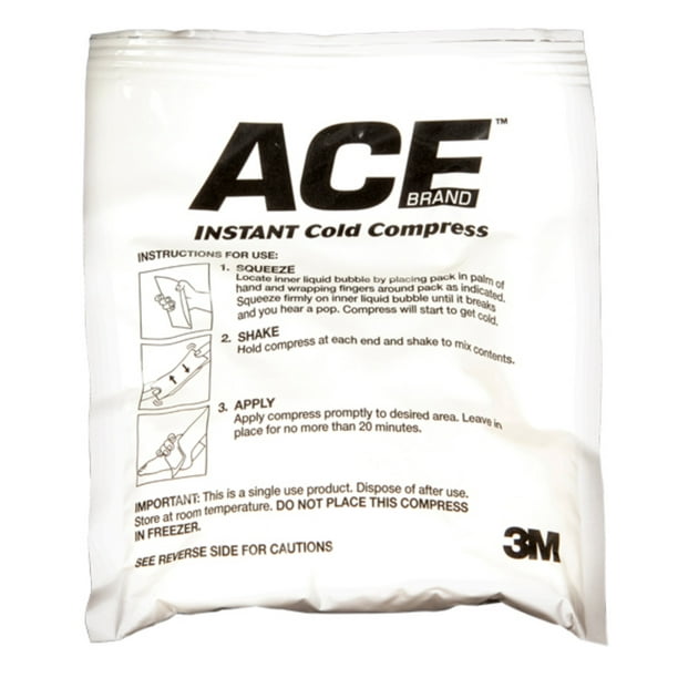 Ace Brand Instant Cold Pack Single Use White 1 Pack Walmart Com Walmart Com