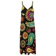 thumbnail image 4 of Vibrant Paisley Floral Colorful Pattern Design Sleeveless Dress Woman Fashion Long Dresses Women's Summer Suit Dress Summer 2025 Women, 4 of 7