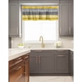 thumbnail image 5 of Kitchen Cafe Valance Curtain for Small Windows,Vintage Farm Wooden Grain Rod Pocket Short Valances Gray Yellow Wood Barn Window Treatment Panel for Living Room/Bedroom/Bathroom,42x12in, 5 of 9