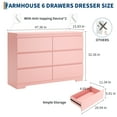 thumbnail image 2 of Commode Moderne Rose à 6 Tiroirs, Commode Simplement Moderne, Commodes à 6 Tiroirs pour le Rangement des Vêtements pour la Chambre, 2 of 7