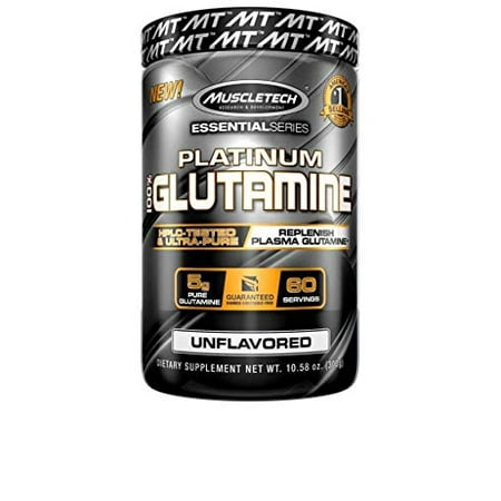 MuscleTech Glutamine Powder, 100% Ultra Pure L-Glutamine for Muscle Endurance & Recovery, 60-day'supply, 10.58 oz (300g)