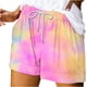 thumbnail image 1 of Mujeres Pantalones Cortos con Bolsillos Impresos Detalle Vendaje, Casual Y Suelto Ajuste Pantalones Cortos de las Mujeres para el Verano, 1 of 3