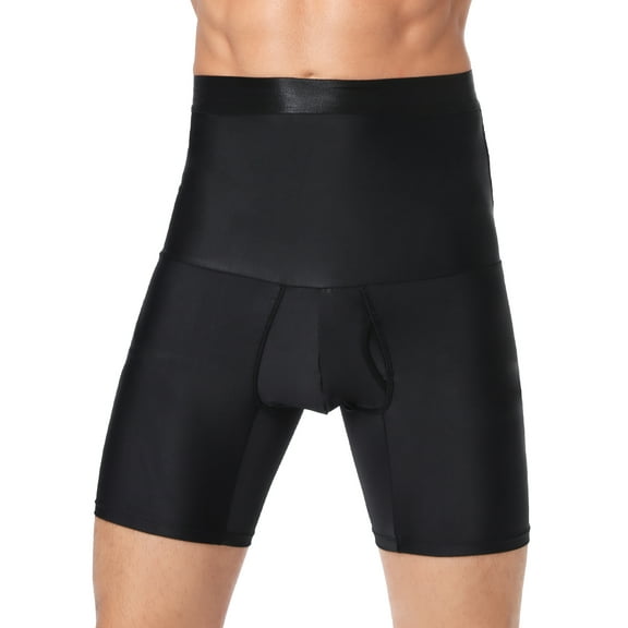 QRIC Men's Tummy Control Shorts High Waist Slimming Shapewear Body Shaper Briefs