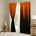 thumbnail image 3 of Gradient Blackout Curtains Orange Black Abstract Ombre Curtains & Drapes,Geometry Stripe Window Curtains,Boho Exotic Hippie Geometric Stripes Curtains 42"Wx63"L, 3 of 5