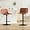 Brown, variant on Adjustable Bar Stools Set of 2, Mid Century Modern Swivel Bar Stools, Bar Height Stools with Back Support Counter Height Bar Chairs Pu Leather Bar Stool for Kitchen Island Rustic Barstools