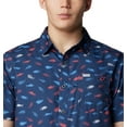 thumbnail image 4 of Columbia Men's Super Slack Tide Camp Shirt, Collegiate Navy Stars N Stripes, Medium, 4 of 8