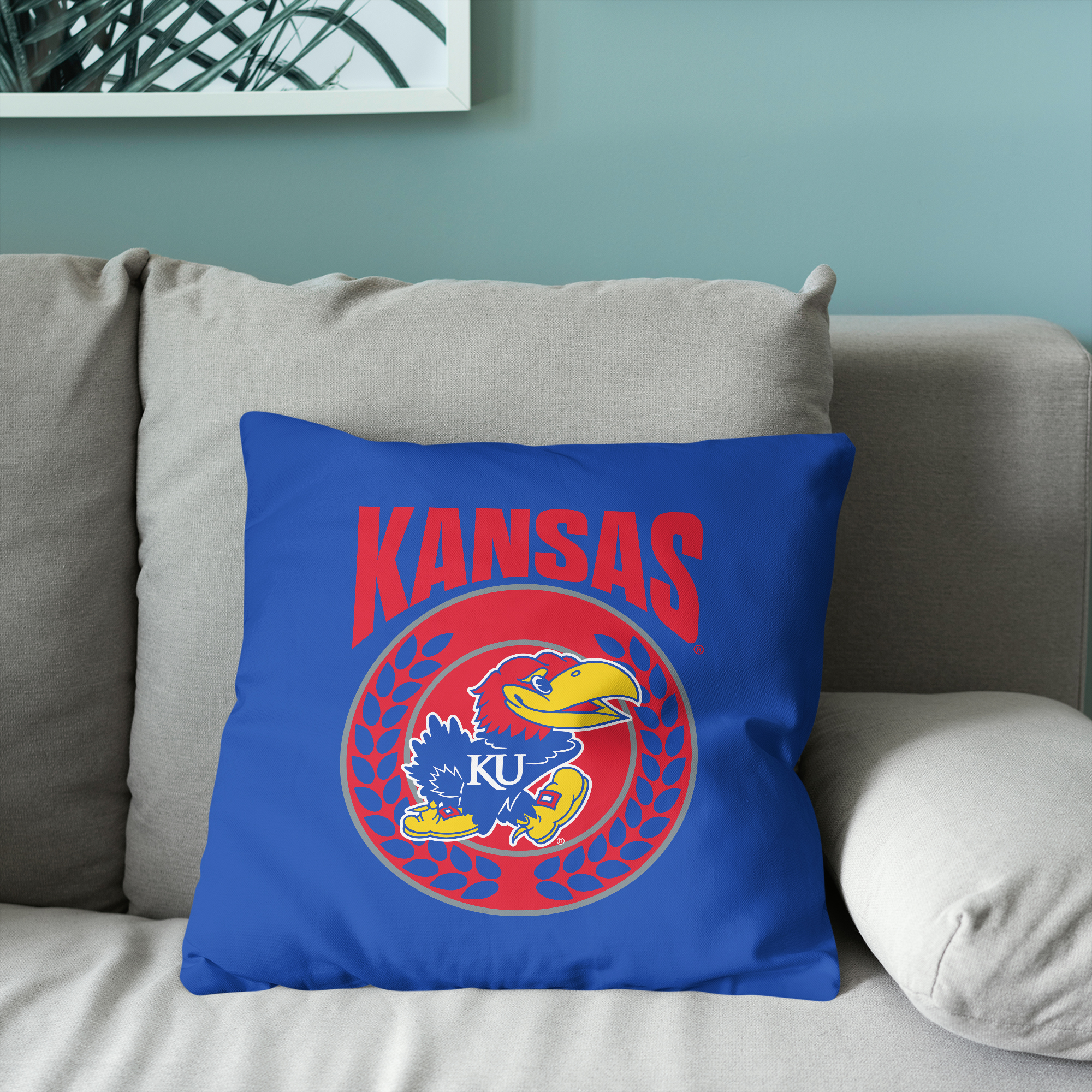 Kansas NCAA Triumph Square Cloud Pillow 24 inches