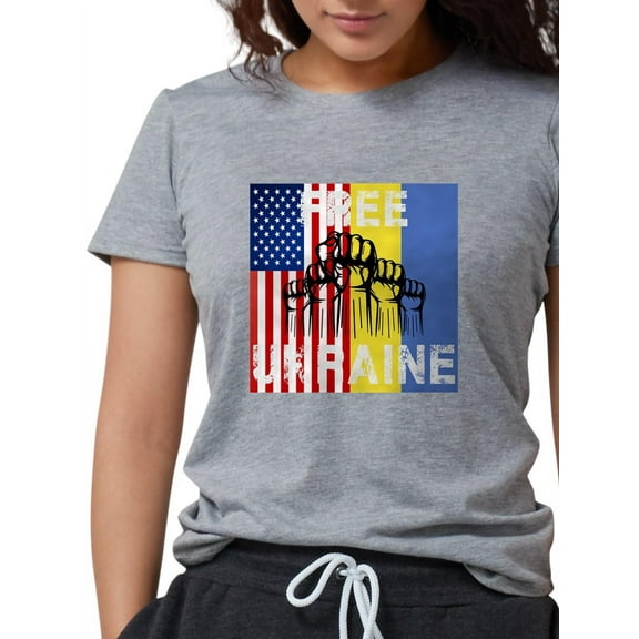 CafePress - Free Ukraine Stop War T Shirt - Womens Tri-blend T-Shirt
