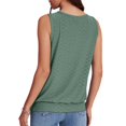 thumbnail image 5 of Women's Fashion Round Neck Sleeveless Tank Top, Solid Color Casual Top for Summer and Layering,Army Green,M, 5 of 8