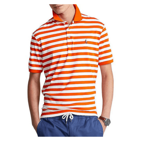 Polo Ralph LaurenClassic-Fit Stripe Soft Cotton Short-Sleeve Polo Shirt, M