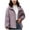Purple, variant on Women's Plus Size Puffer Jacket with Hoodie Casual Colored Long-Sleeved Hooded Jacket Oversized Puffer Coat(Purple L)