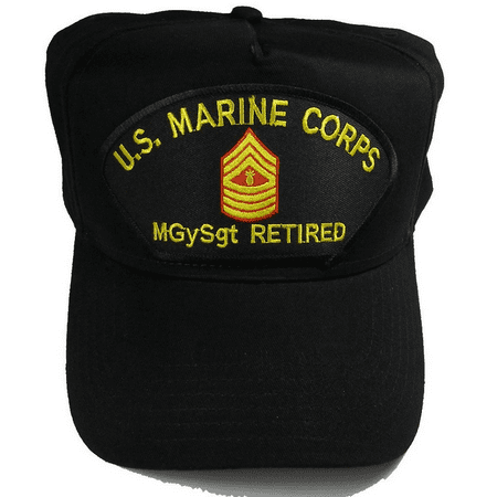 USMC MARINE CORPS MGYSGT MASTER GUNS GUNNERY SERGEANT E9 RETIRED HAT NCO NON COM