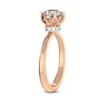 thumbnail image 3 of 2 Carat | IGI Certified Oval Shape Lab Grown Blooming Petal Secret Halo Diamond Engagement Ring For Women | 18K Rose Gold | FG-VS1-VS2 Quality Friendly Diamonds, 3 of 6