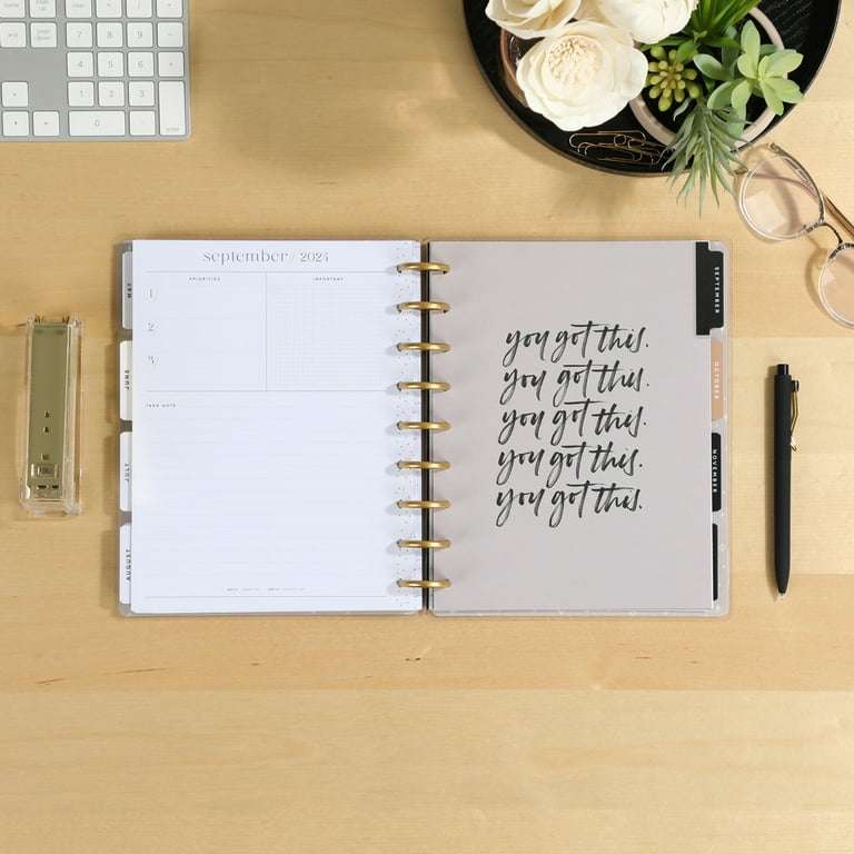 Happy Planner 2024 Daily Planner, Disc-Bound 12-Month Daily, Weekly, and  Monthly Planner, January–December 2024, Big Planner, Stress Management