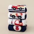 thumbnail image 3 of Lispipm 5 Pairs Toddlers Sock Cartoon Cars Print Cotton Sock Boys Soft Breathable Ankle Socks 2026 Summer Fall Stockings Blue 3-5 Years, 3 of 6